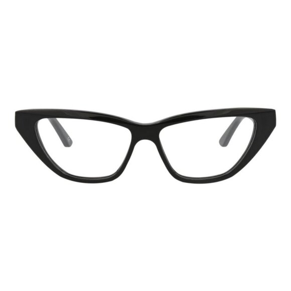 Balenciaga Womens Cat Eye Black Black Transparent Fashion Designer Eyewear - Picture 1 of 4